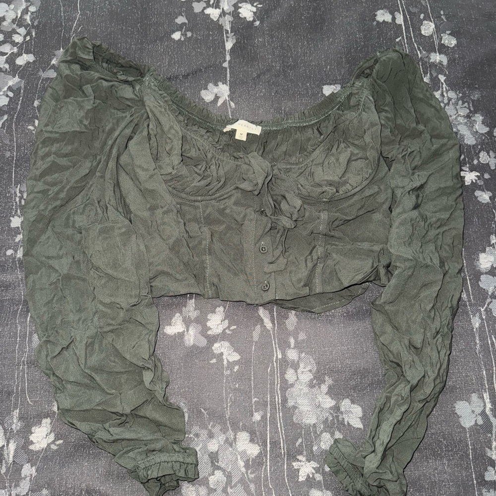 PacSun Dark Green Long Sleeve Top Size Medium